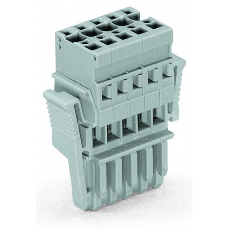 Wago 1-CONDUCTOR FEMALE PLUG, WITH LOCKING LEVERS, 5 POLE GREY 769-105/021-000